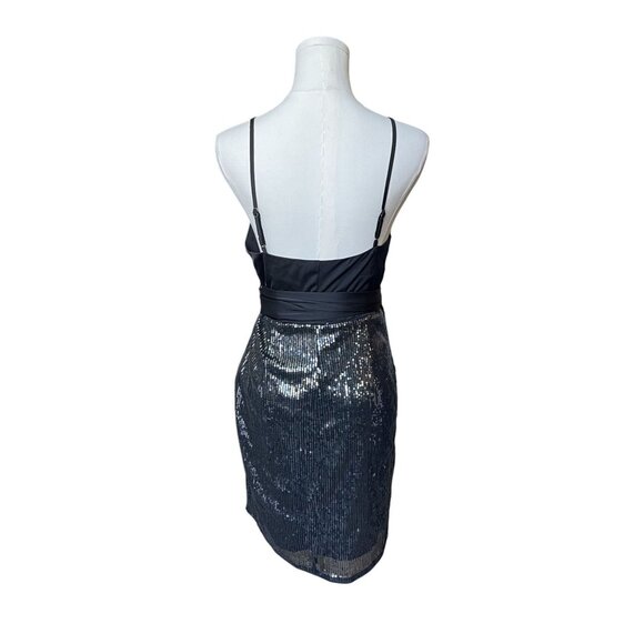 Camila Coelho Sequin Wrap Mini Dress Size S Glam Designer Cocktail Party NYE - Picture 8 of 13